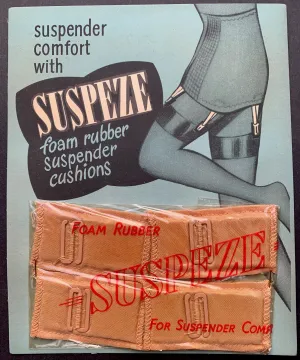 1940s SUSPEZE Foam Rubber Suspender Cushions For Suspender Comfort