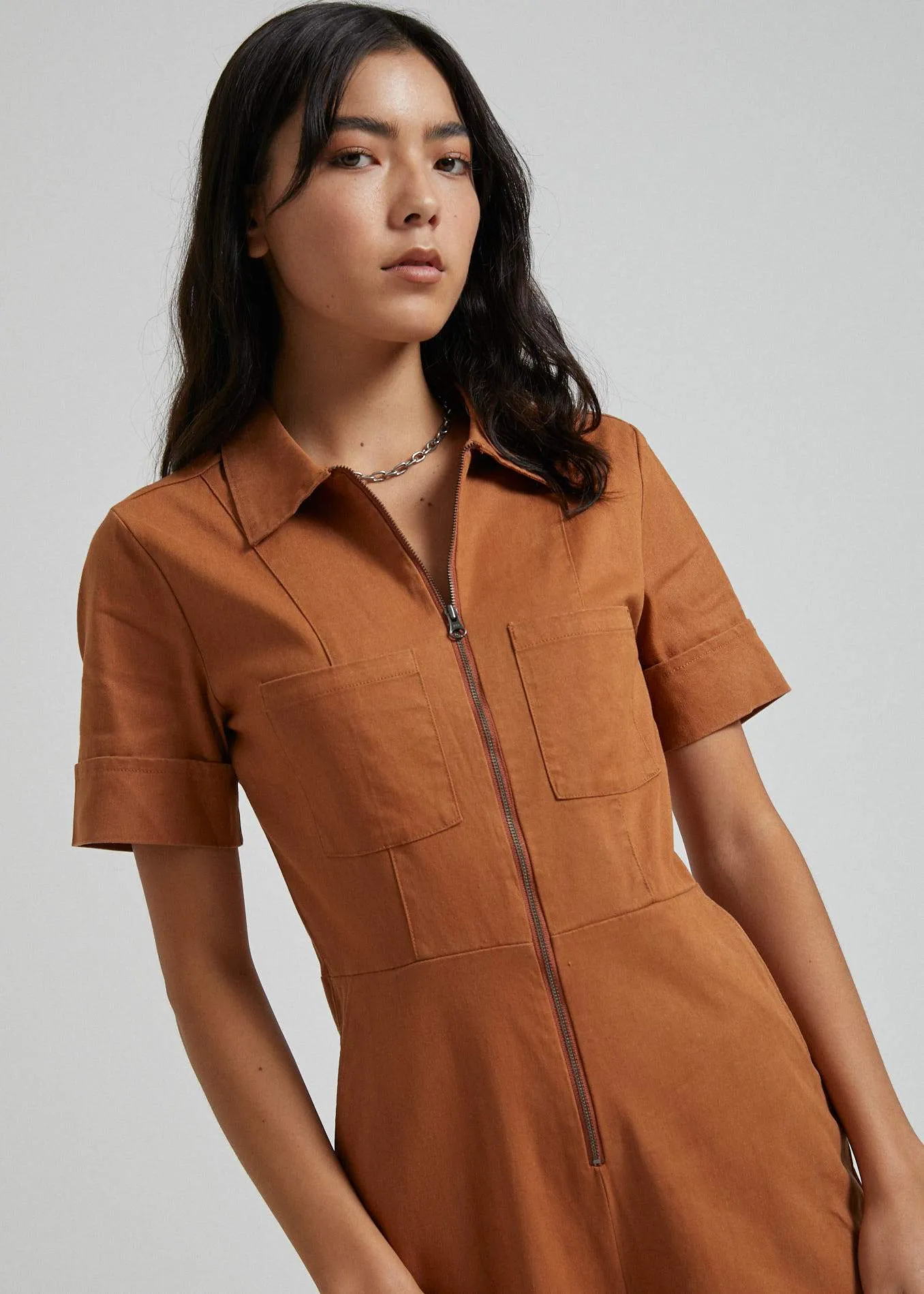 Afends Womens Cora - Hemp Boilersuit - Clay