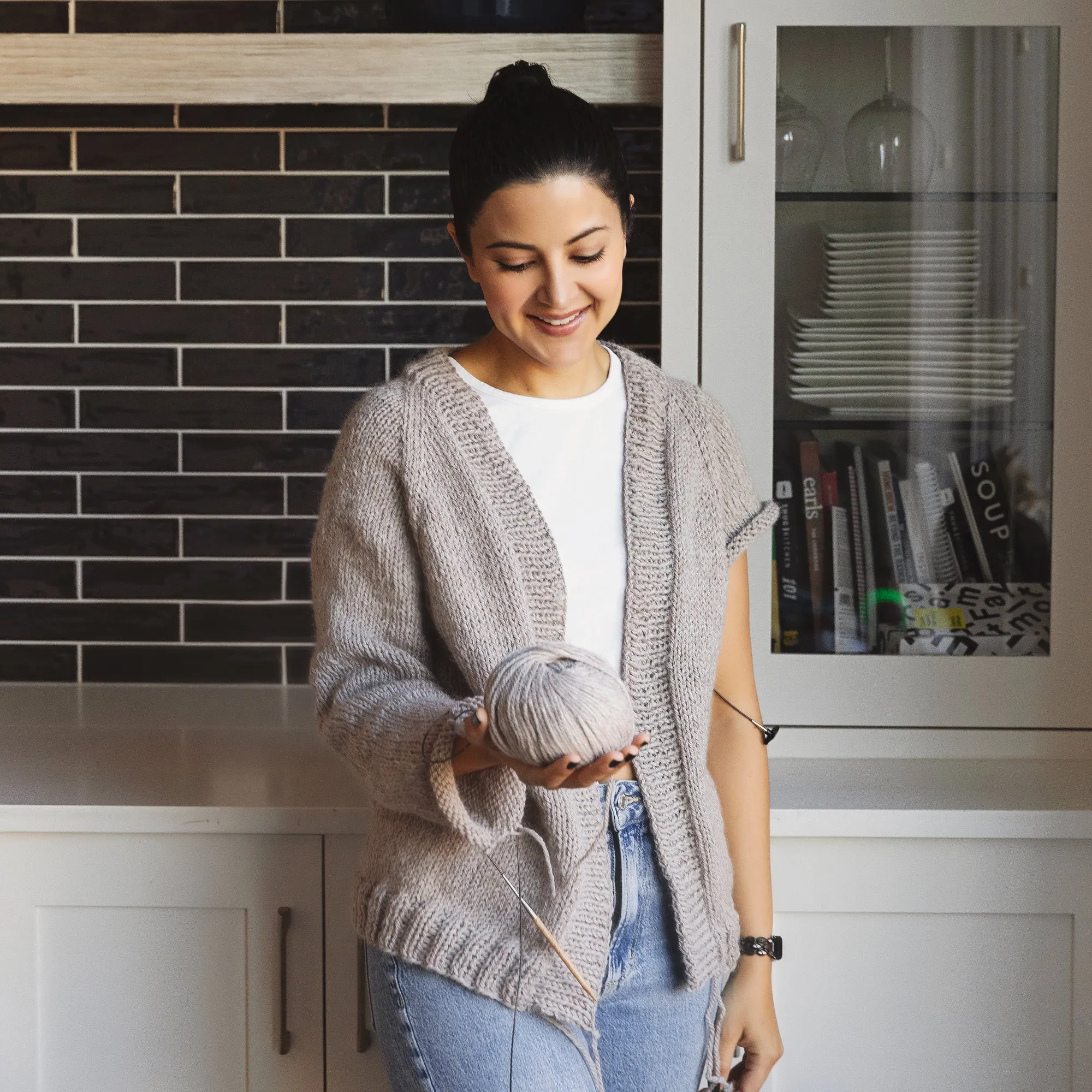 Basic Raglan Cardigan Knitting Pattern