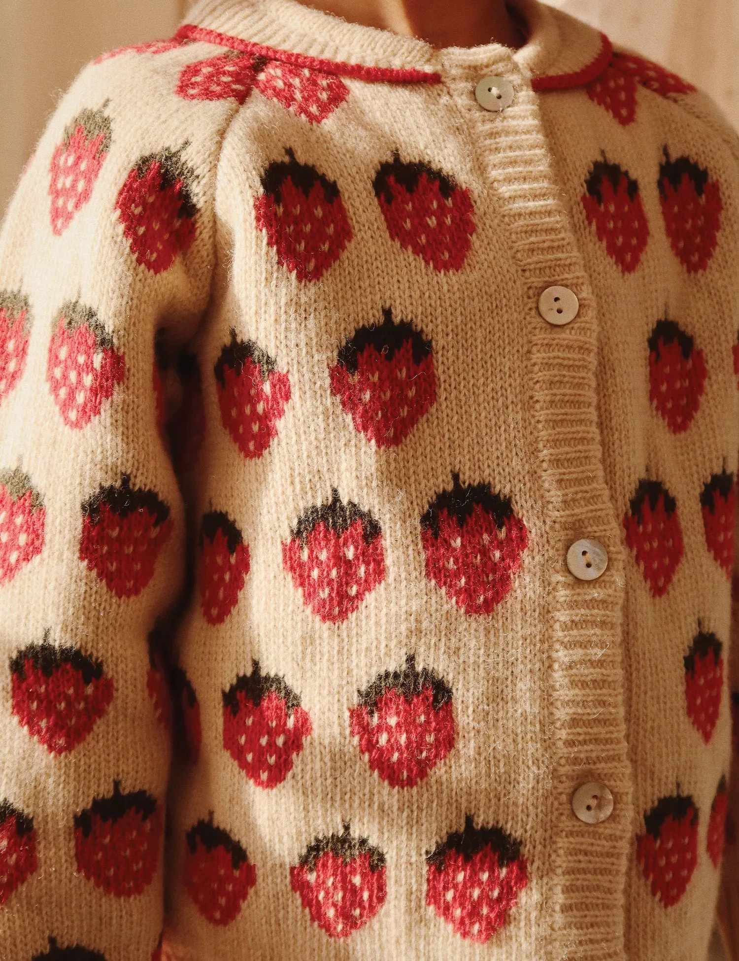 Belou Knit Cardigan in Strawberry