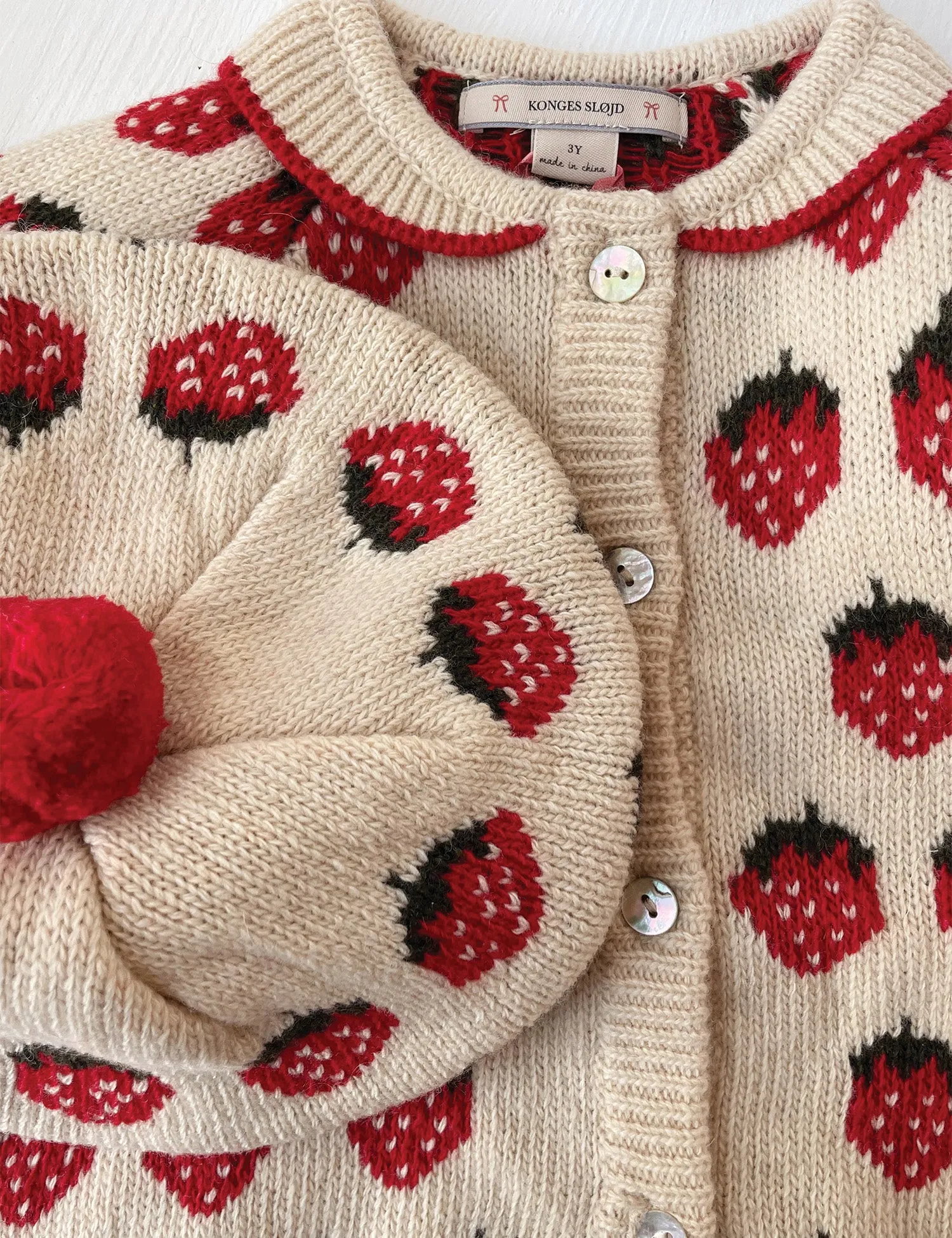 Belou Knit Cardigan in Strawberry