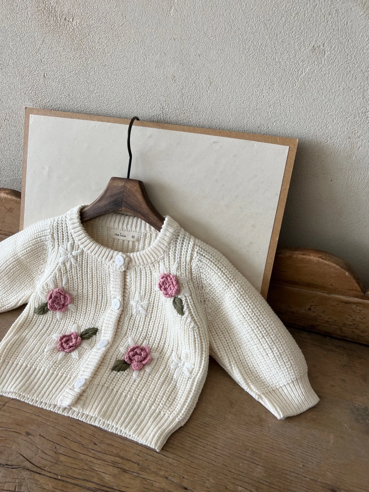 Big Flower Knit Cardigan