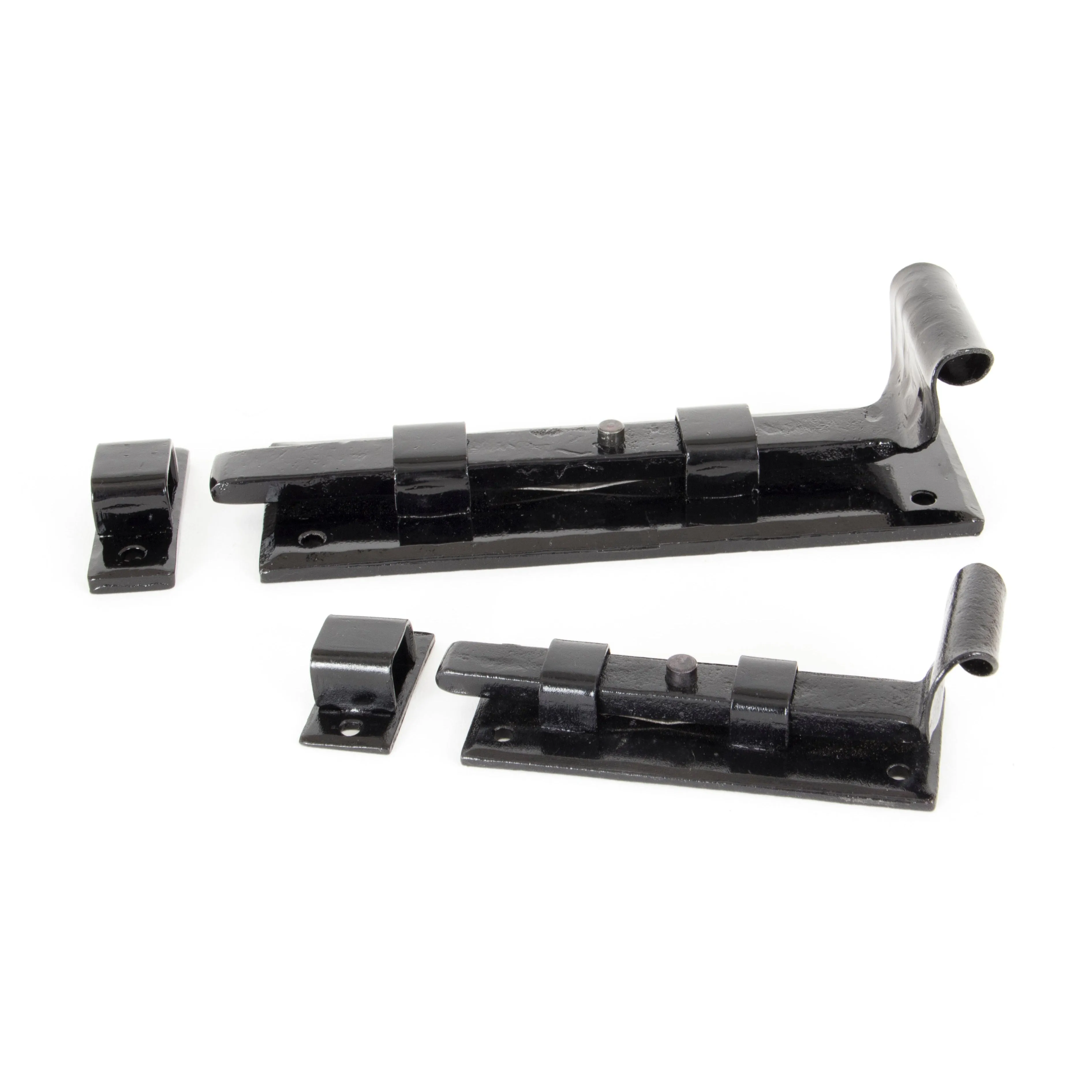 Black 6" Straight Door Bolt | From The Anvil