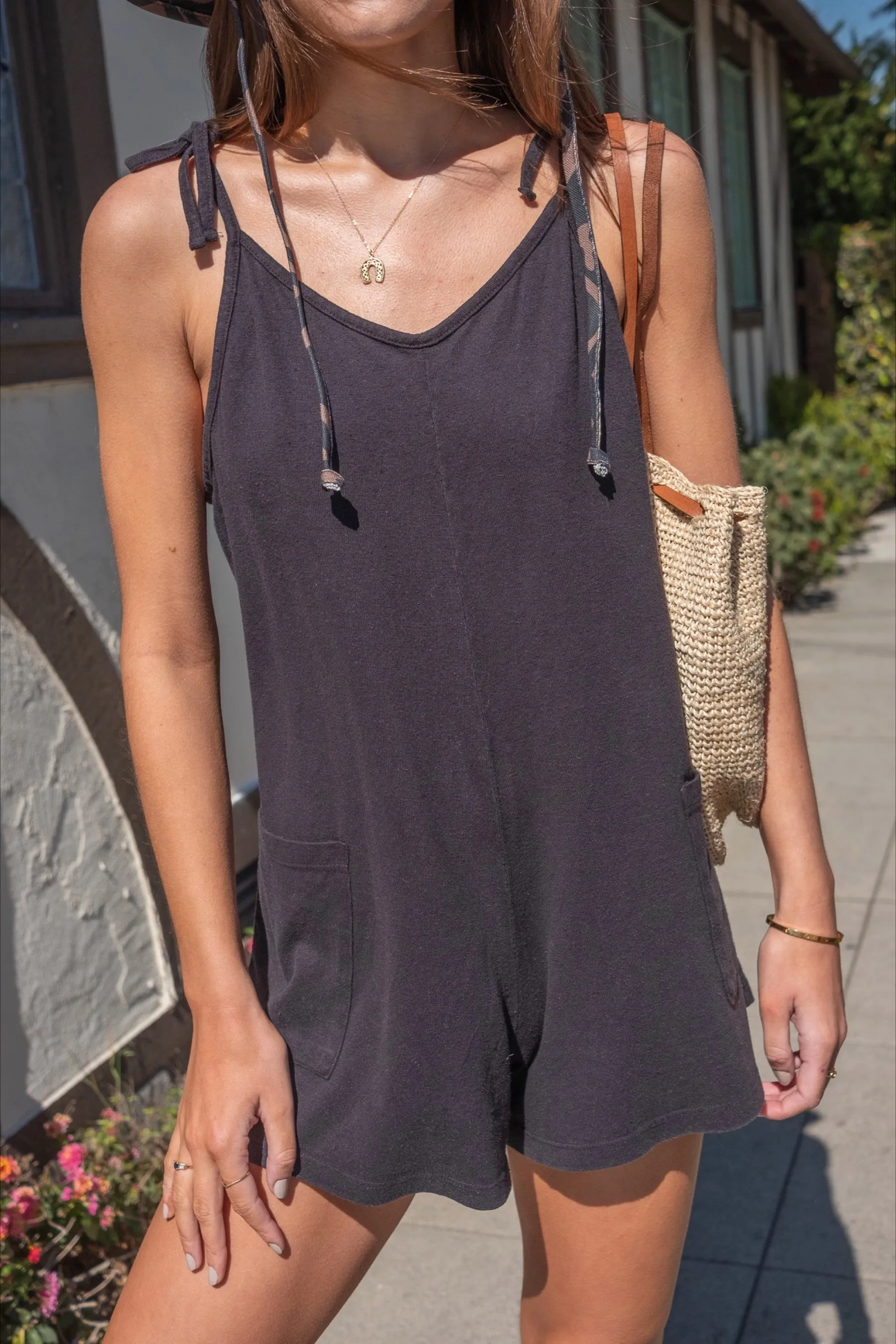 Black Sespe Short Romper