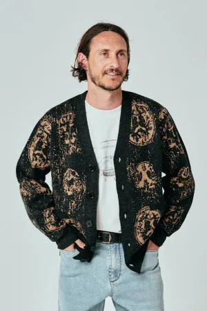 CA BRAINSCAN CARDIGAN (Black Mushroom)