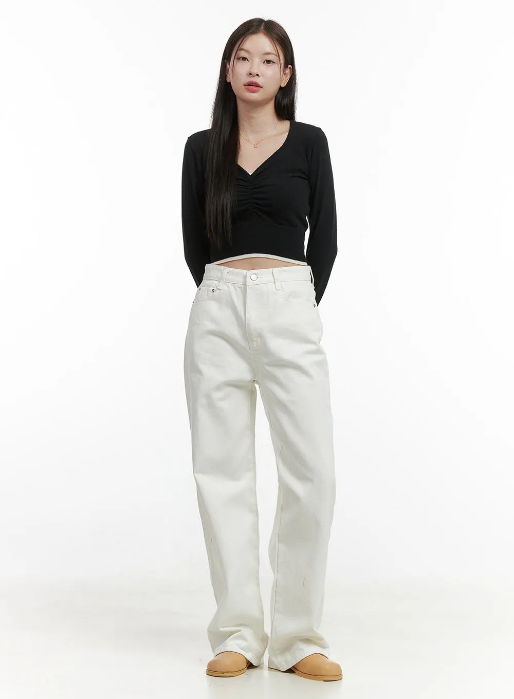 Classic Cotton Wide Leg Pants OO416