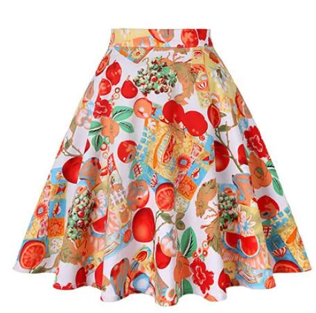 Daily Casual Cotton Midi Skirt Women Retro Vintage Sundress Spring Summer High Waist Office Korean School Cotton A-line Skirts