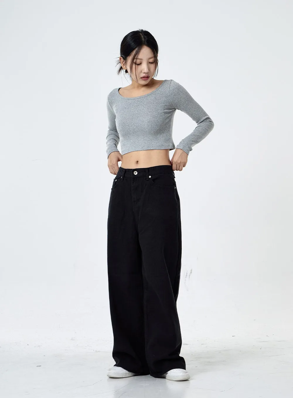 Daily Wide Leg Cotton Pants CG30