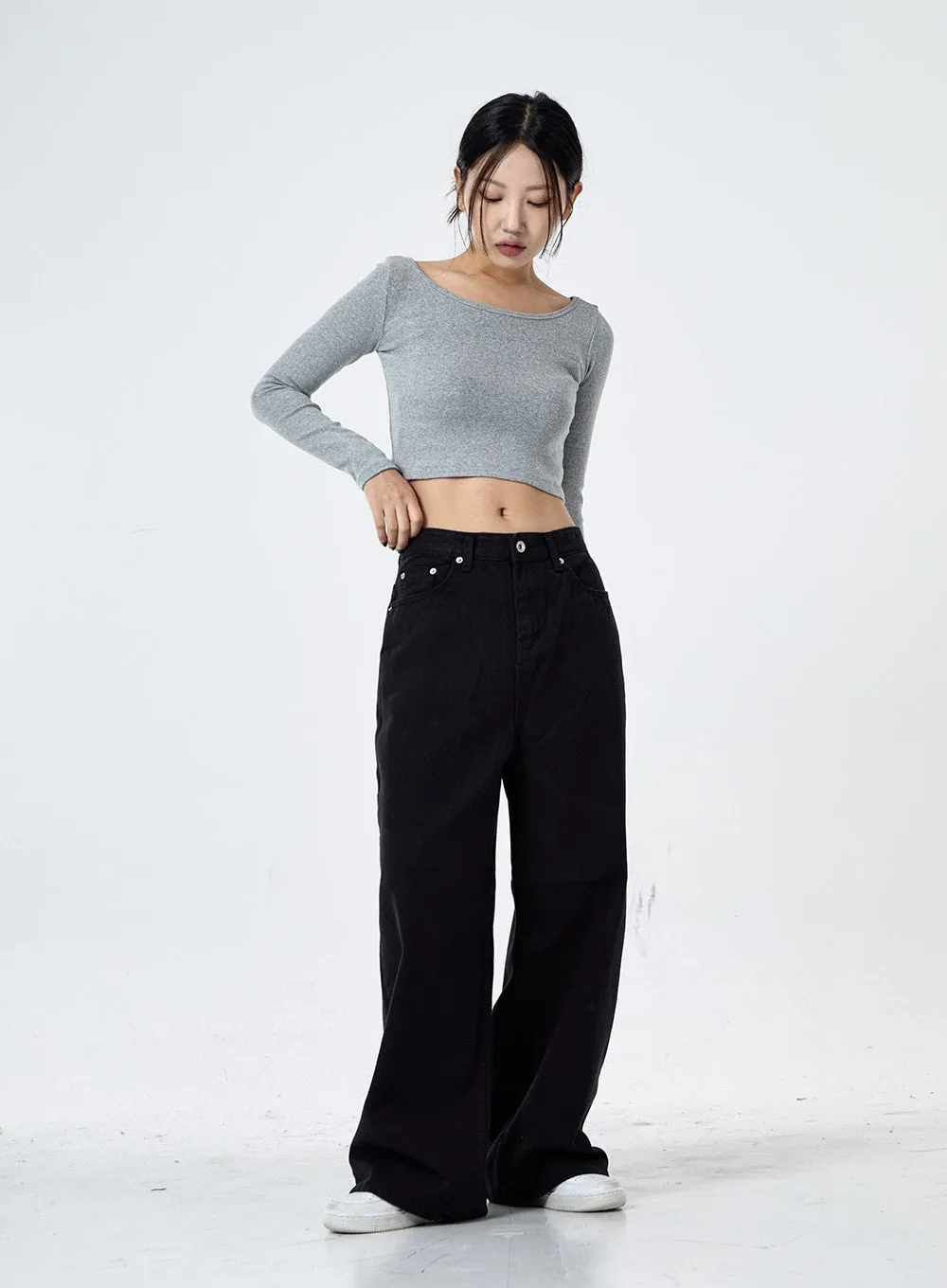 Daily Wide Leg Cotton Pants CG30