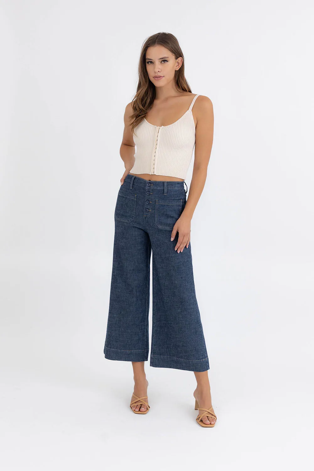 Denim by Nature™ Sophie Crop Wide Leg