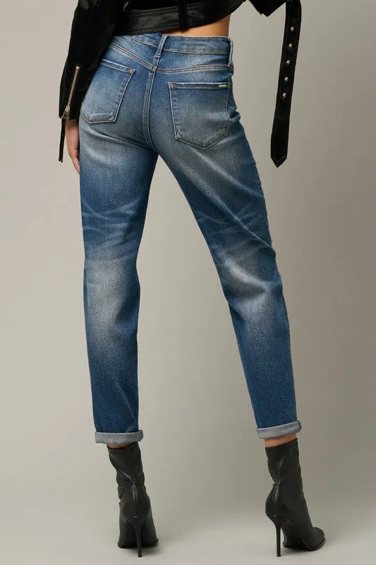 Distressed Girlfriend Jeans