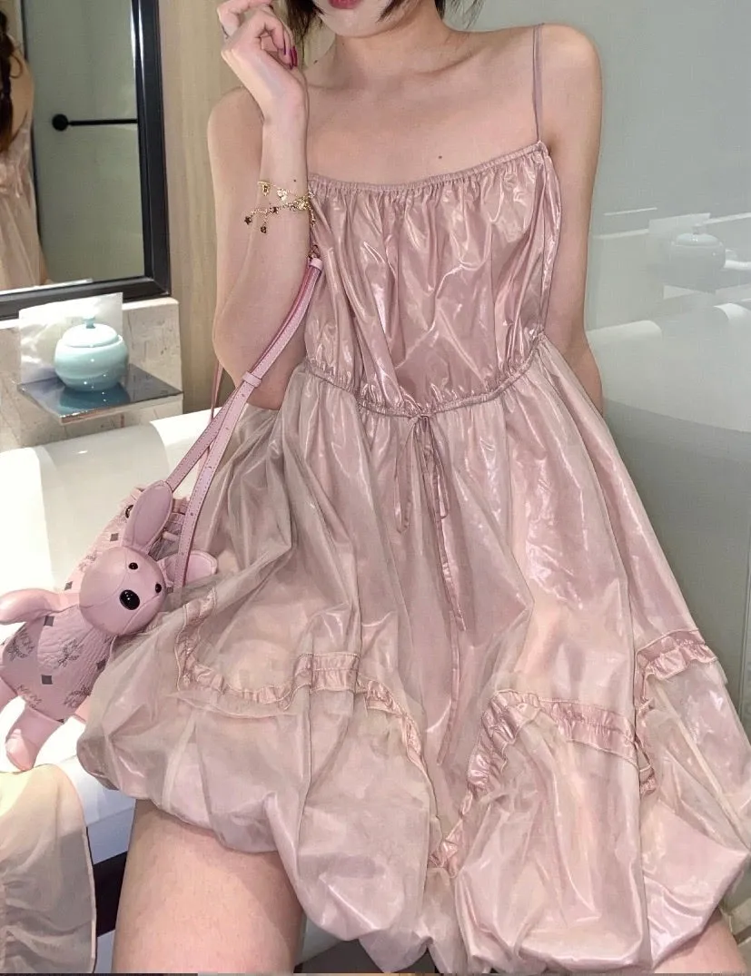 Escaped Bunny In Peach Flower Garden Dress (designer Arilf)