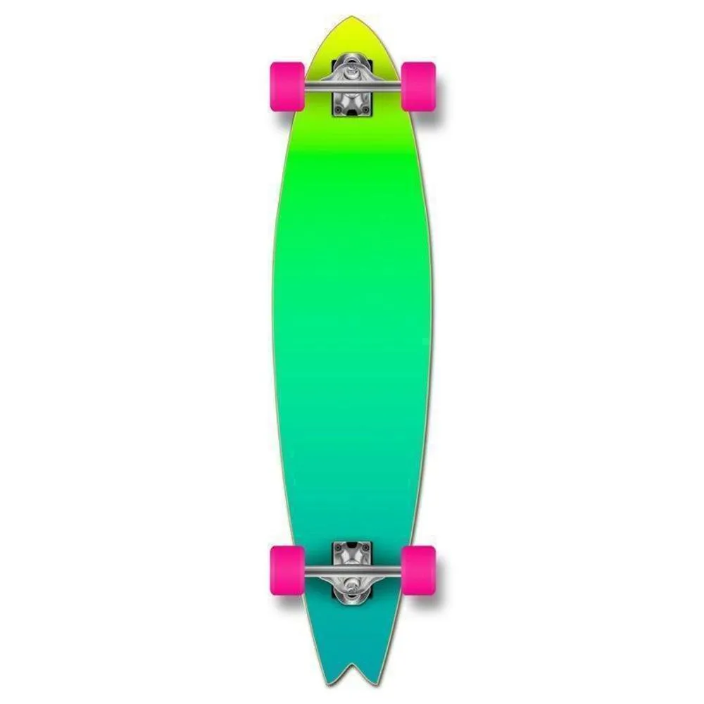 Fishtail Longboard 40 inch Gradient Green from Punked - Complete