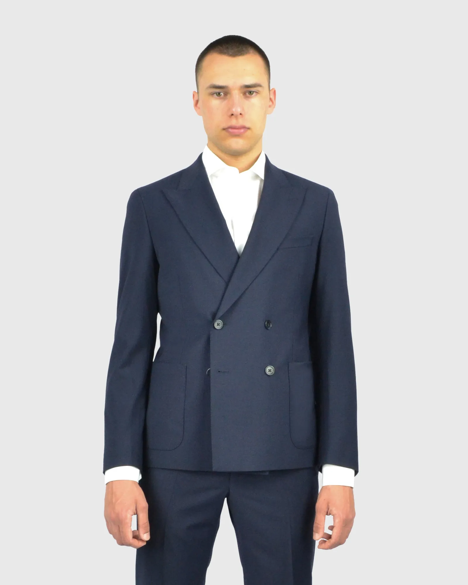 FRANCKINO SARTORIA FSS24 PL 4B-DB 2PSU NAVY NEAPOLITAN SUIT