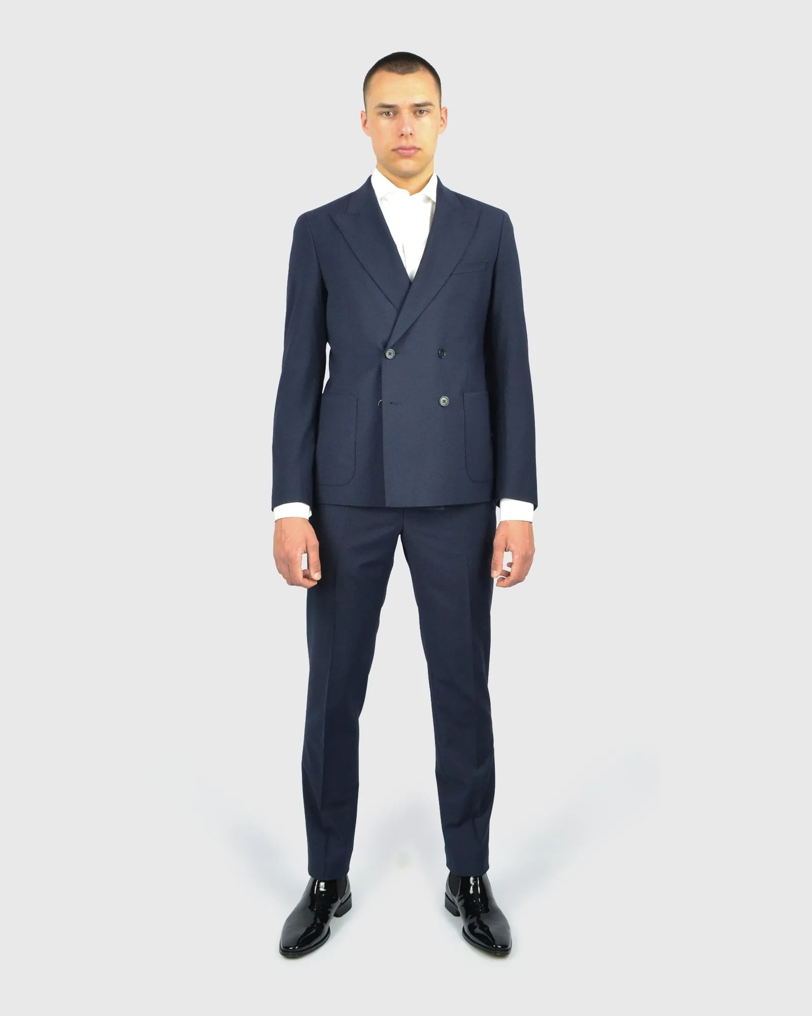 FRANCKINO SARTORIA FSS24 PL 4B-DB 2PSU NAVY NEAPOLITAN SUIT