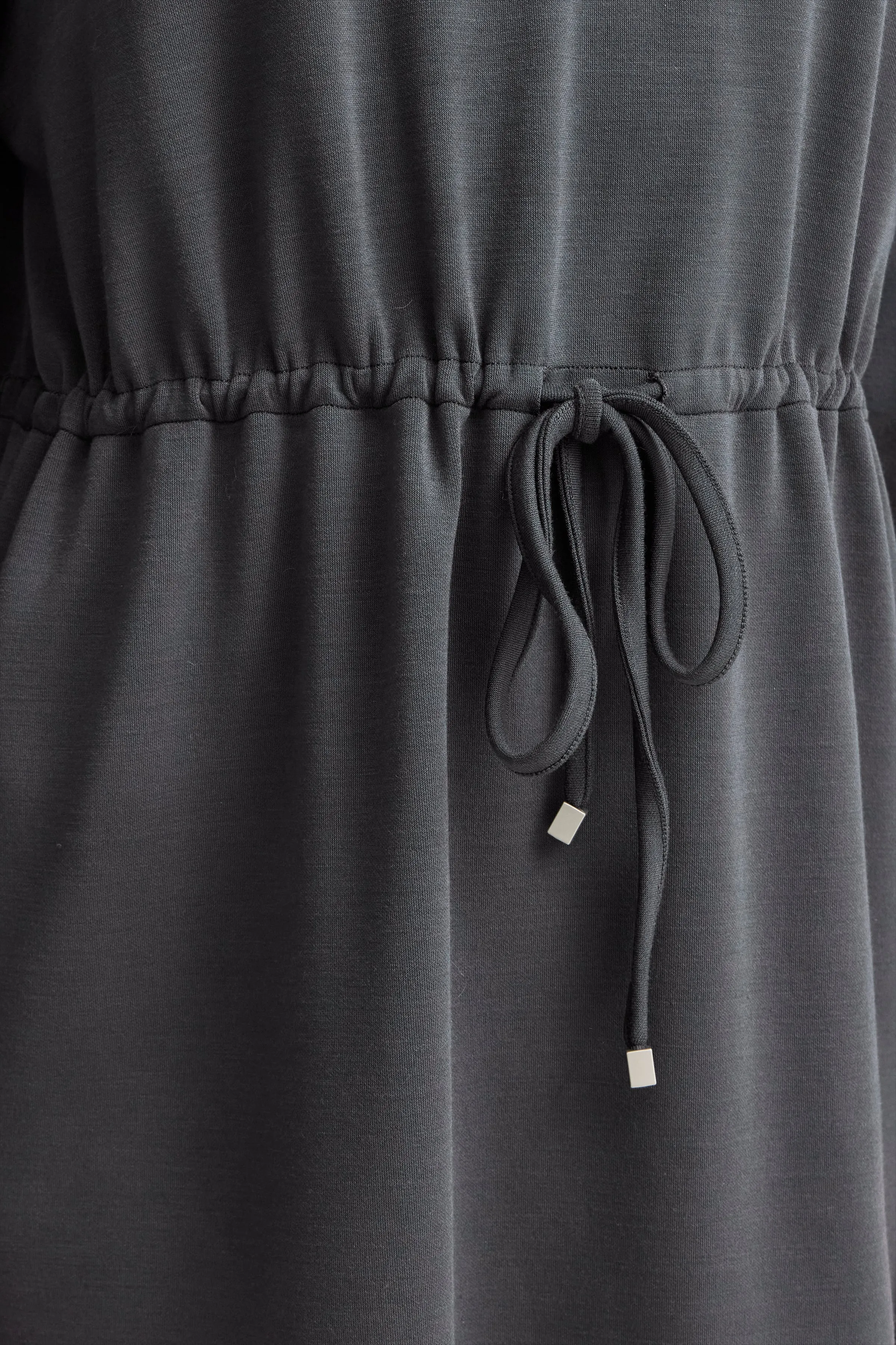 Fransa Soft Tunic Dress with High neckline and Drawstring waist in Slate Gray 20614973