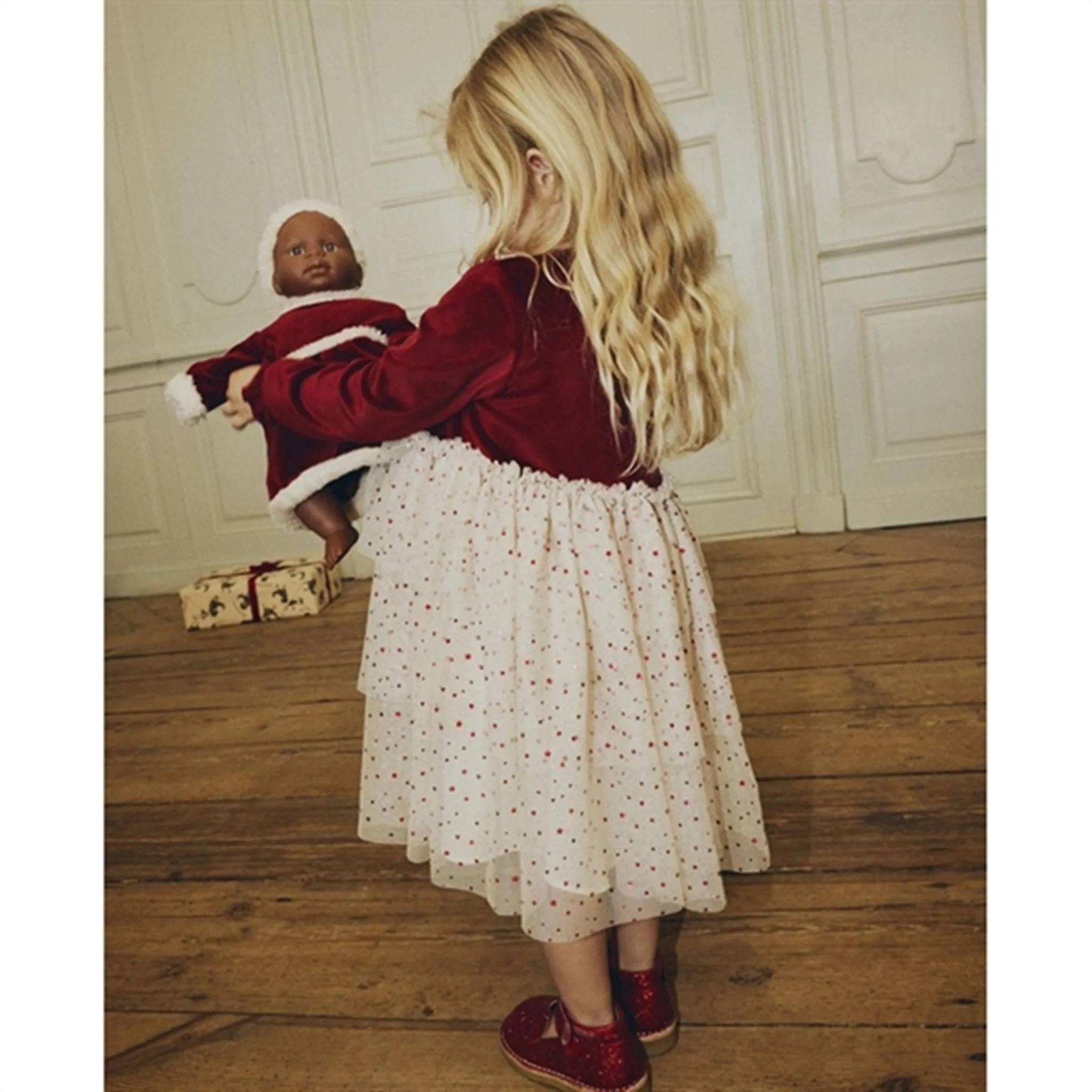 Konges Sløjd Red Dahlia Belis Velvet Dress