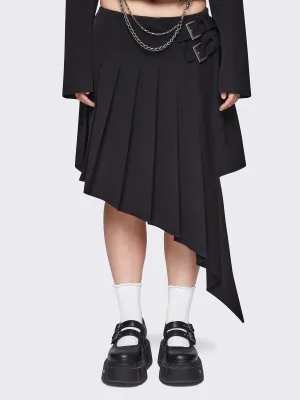 Kya Black Asymmetric Skirt