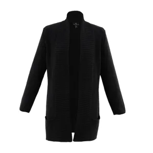 Marble Edge to Edge Cardigan Black