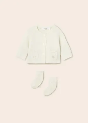 MAY Ivory Cardigan/ Socks