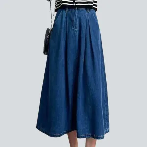 Medium wash medium-wash jeans skirt