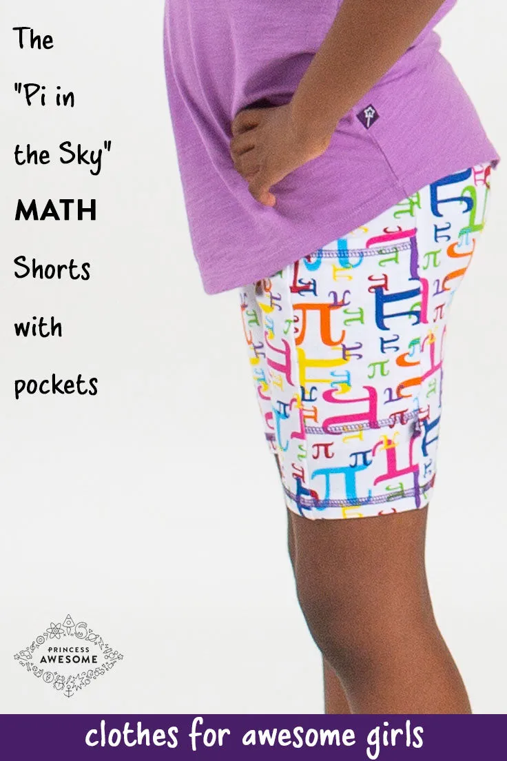 “Pi in the Sky” Pi Shorts with Pockets