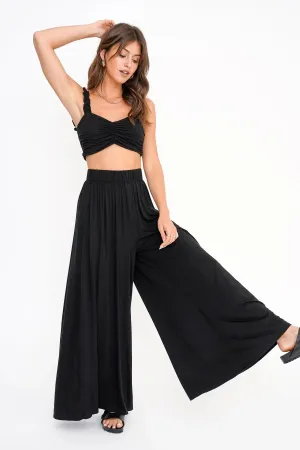 Project Social T Black Nailed It Wide Leg Pants