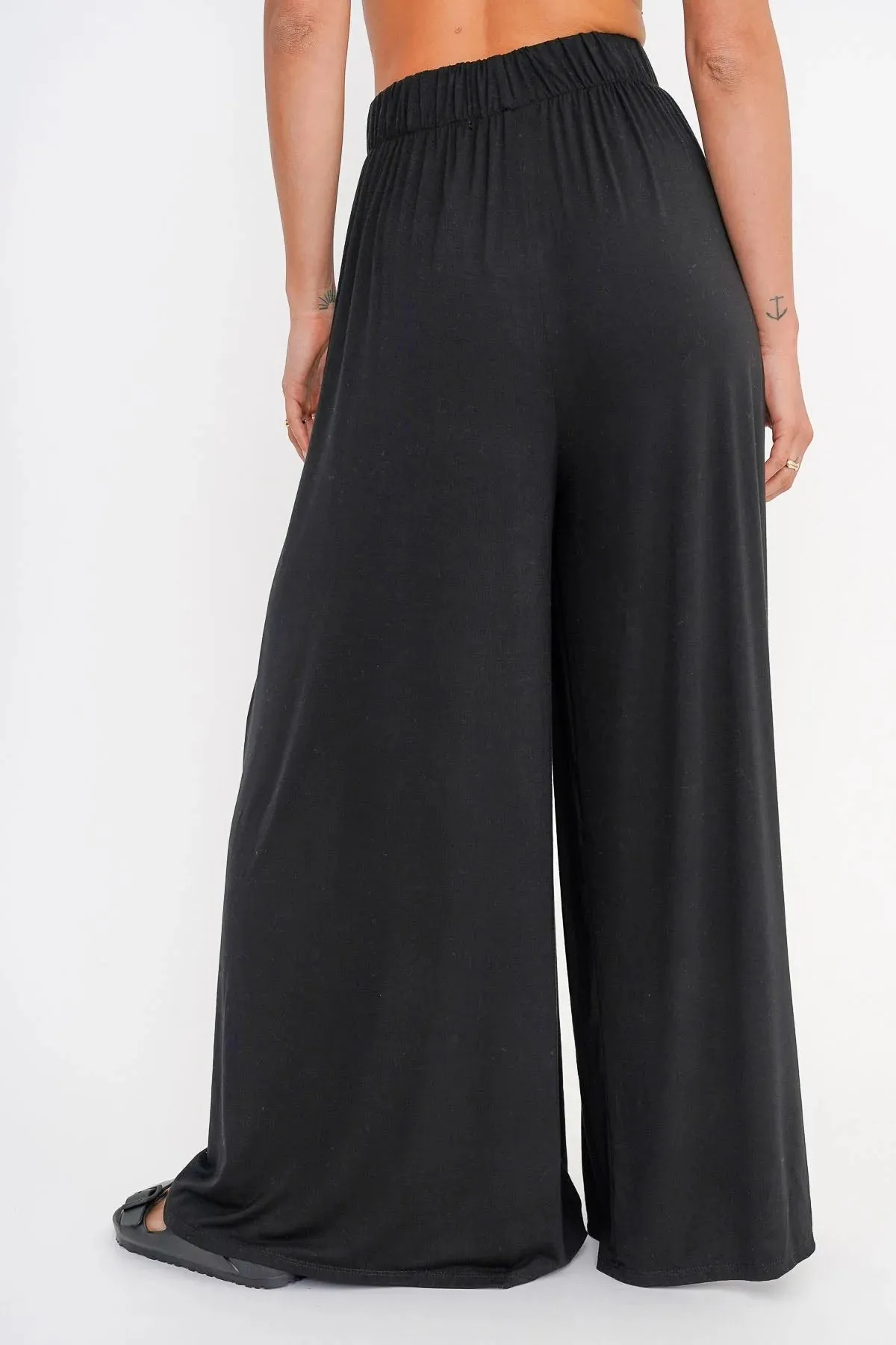 Project Social T Black Nailed It Wide Leg Pants