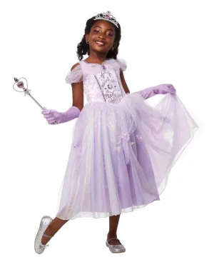 Purple Princess Dress with Gloves and Tiara