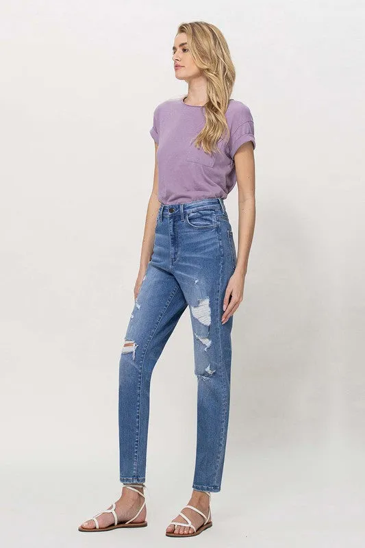 Raya Distressed Mom Jeans