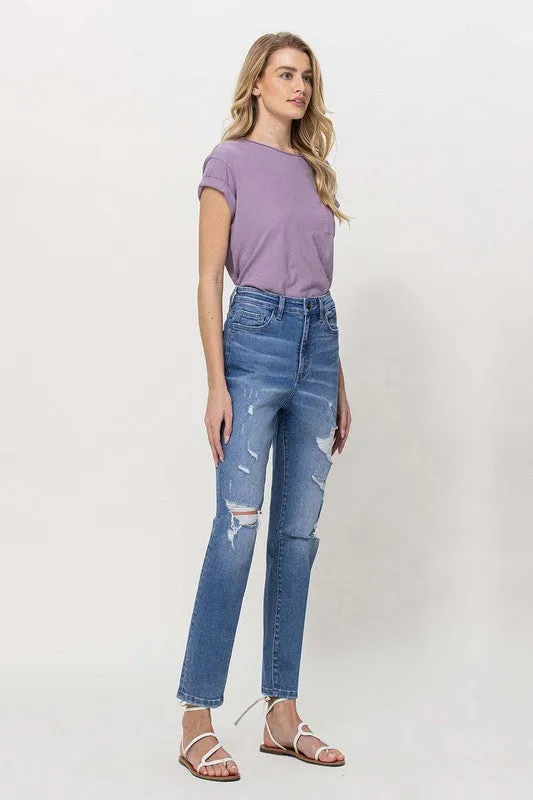 Raya Distressed Mom Jeans