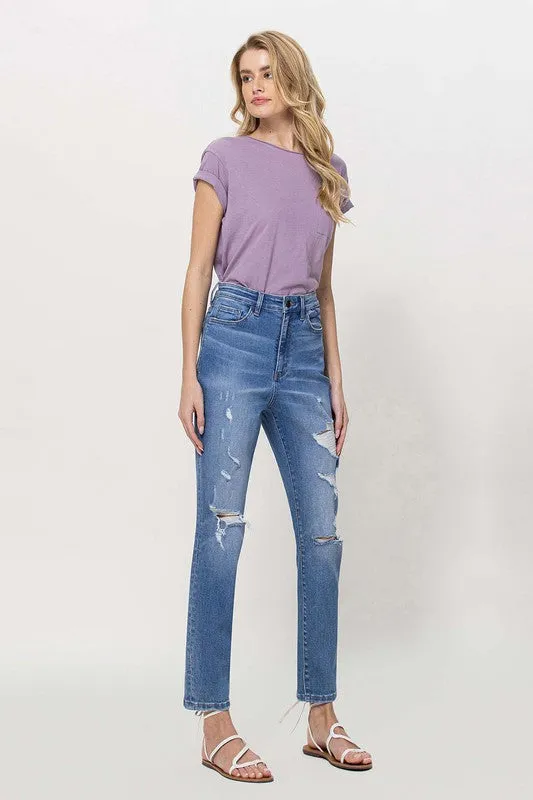 Raya Distressed Mom Jeans