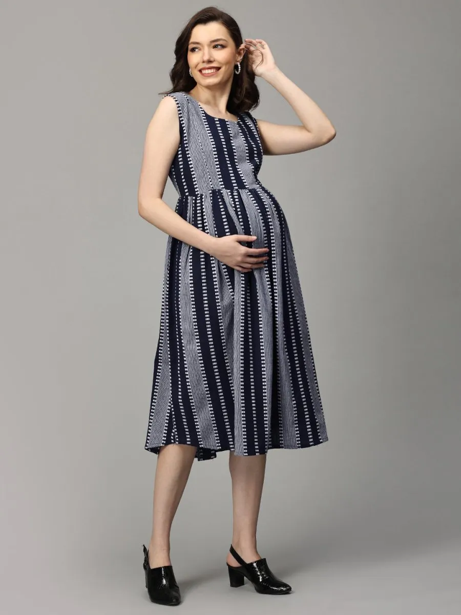 Sailor Chic Maternity and Nursing Shacket Dress Set