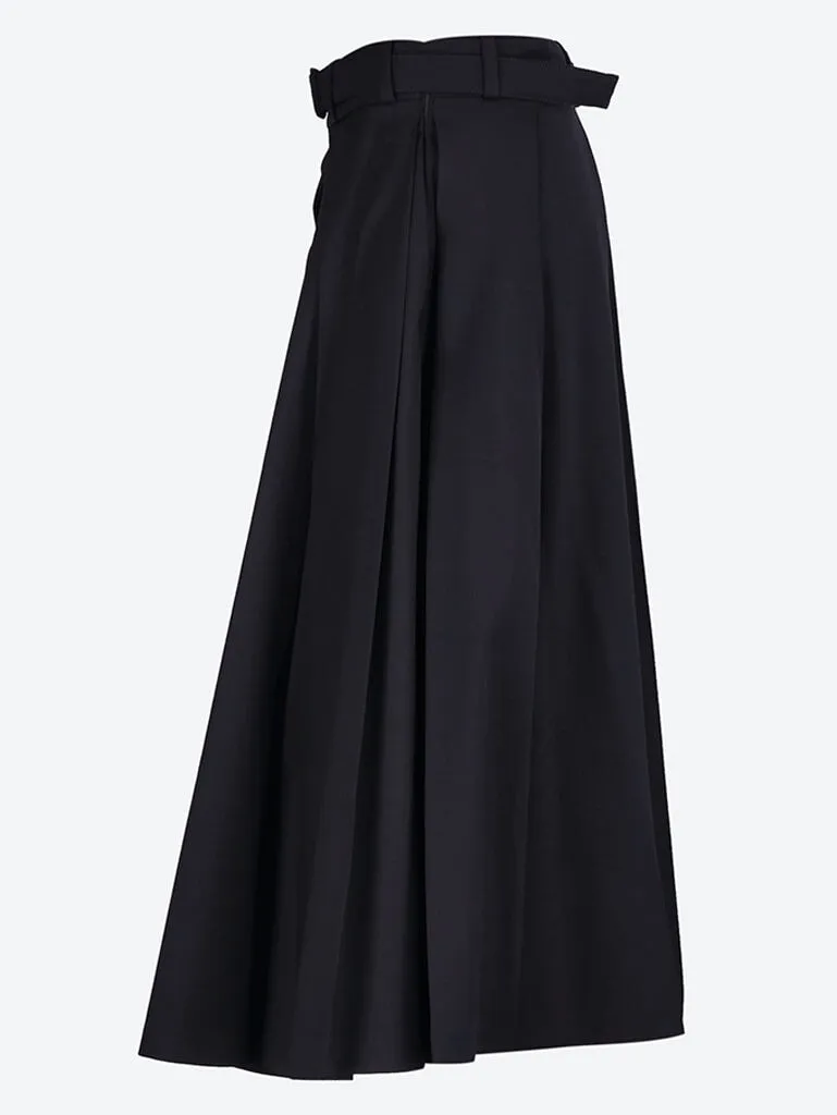 Signature pleated midi skirt