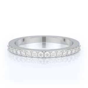 Soft Glow Half Eternity Natural Round cut Diamond Wedding Band