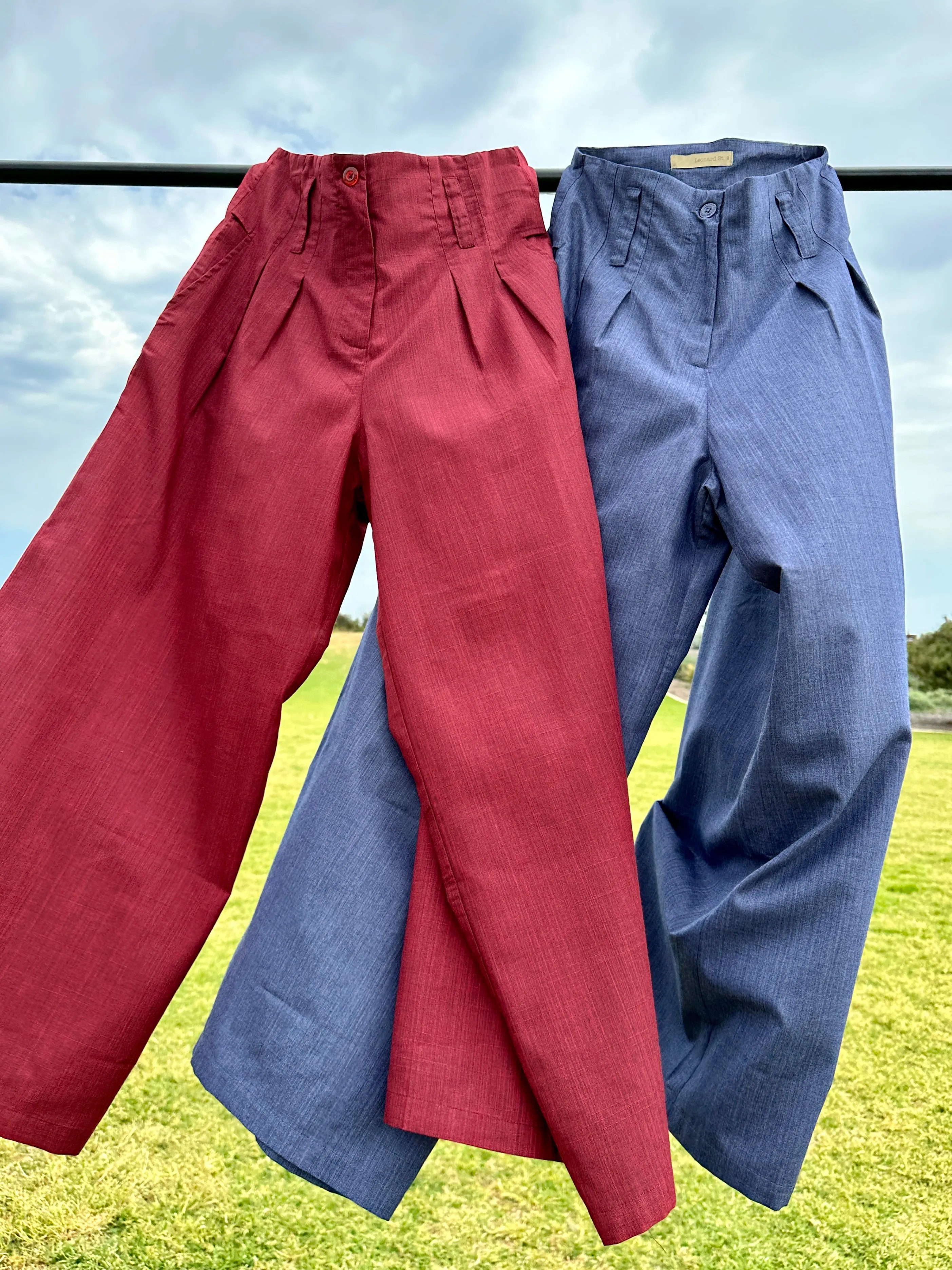 Soft Wide Pant, Blue