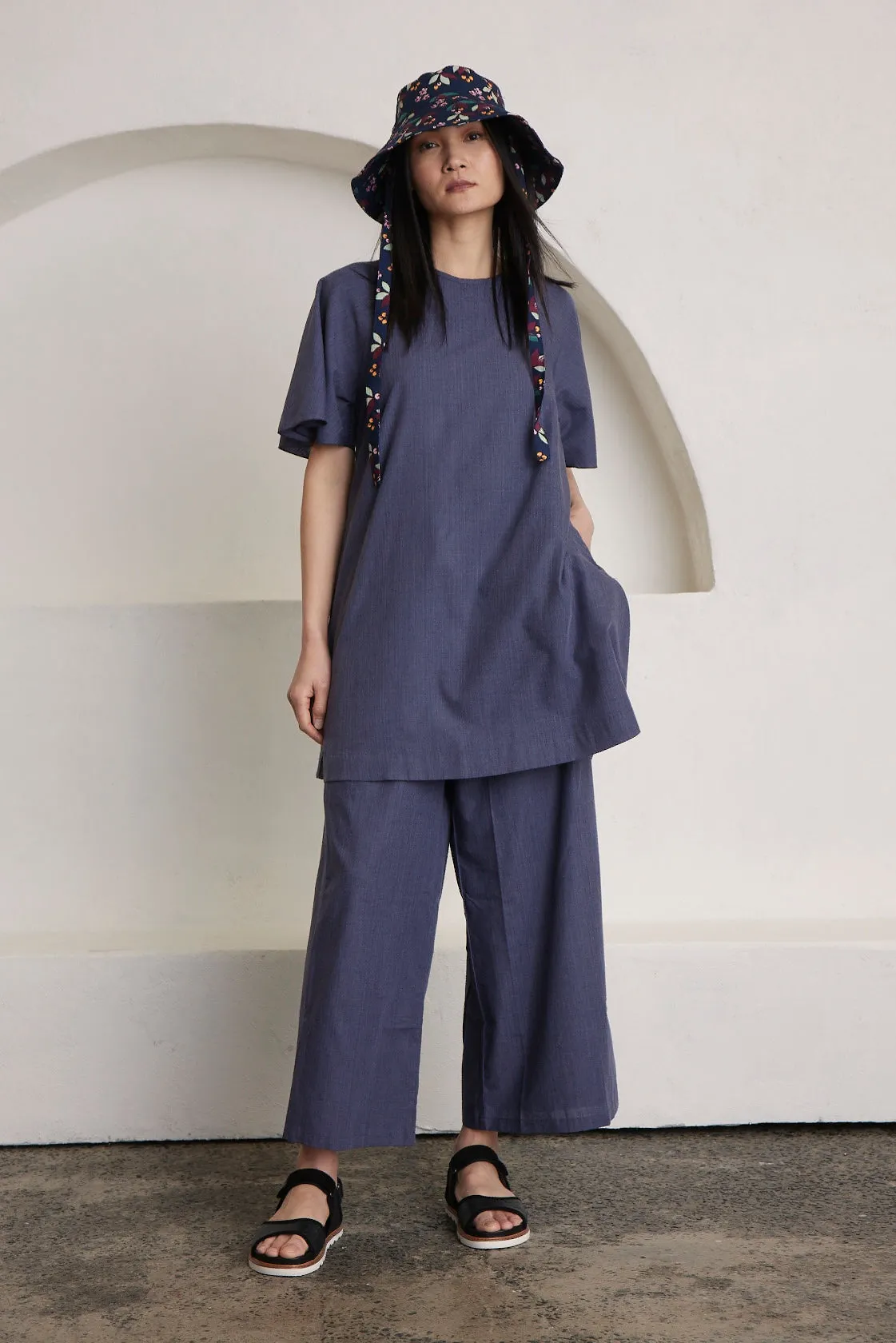 Soft Wide Pant, Blue