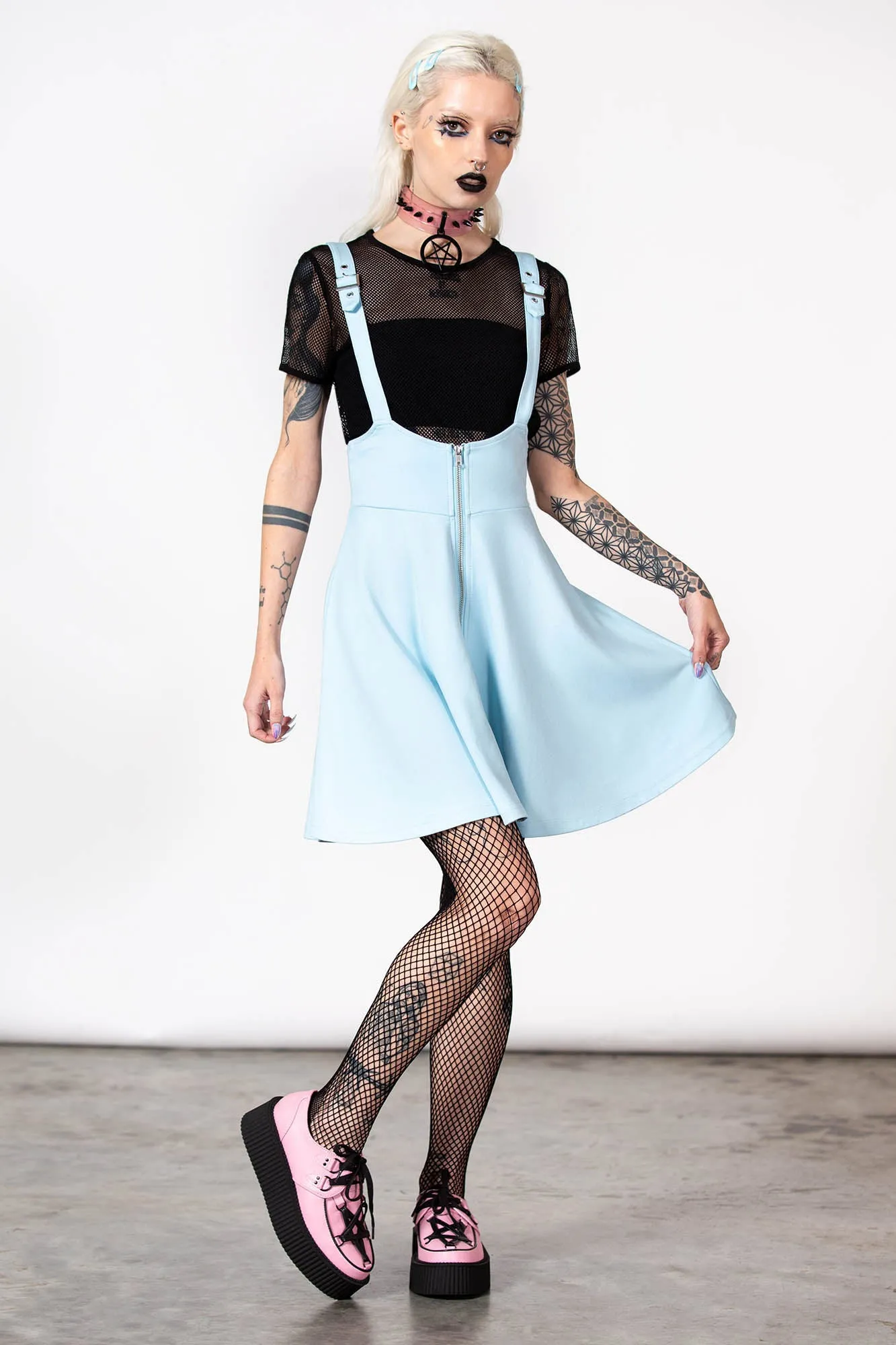 Suspend Me Statement Skirt [PASTEL BLUE]