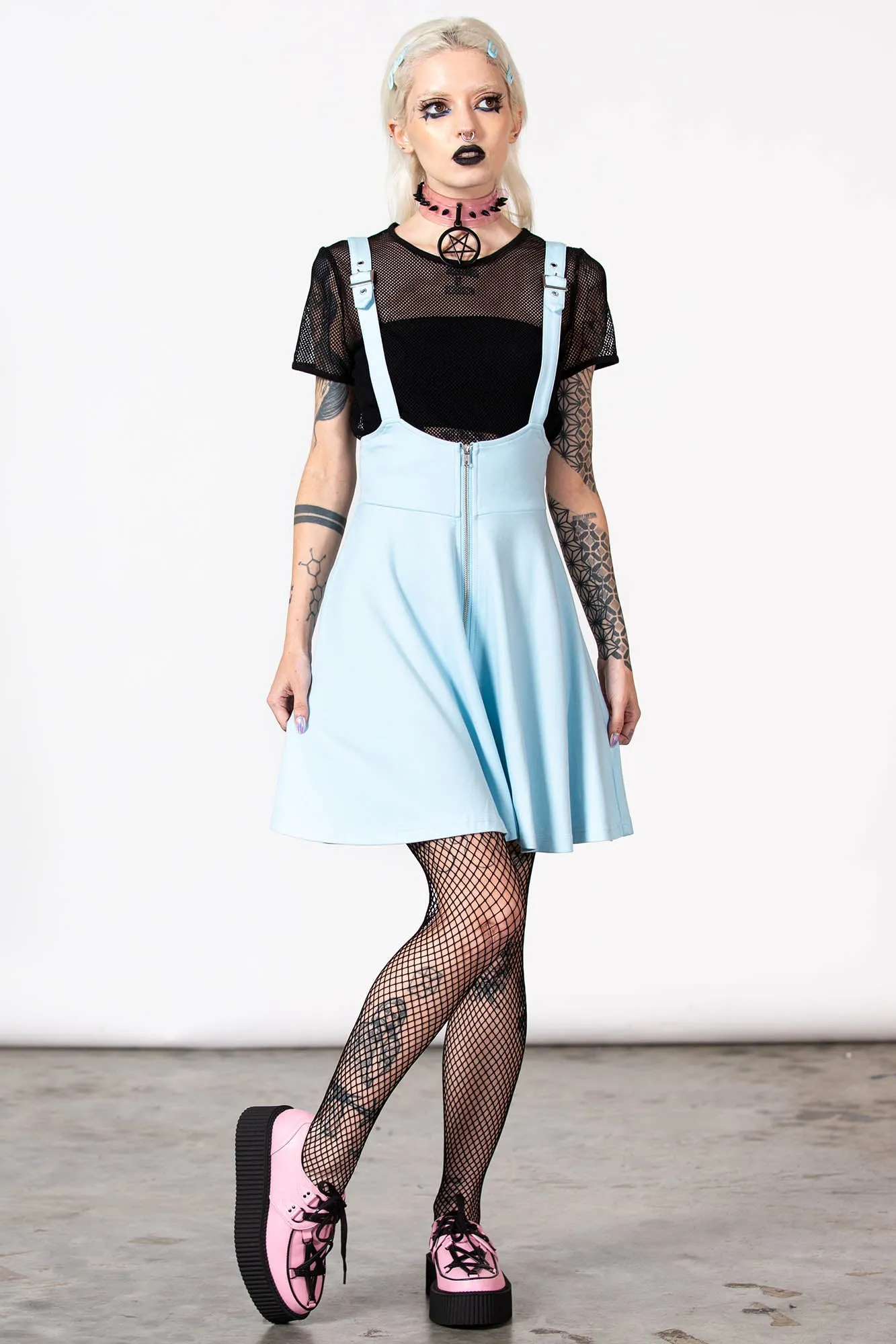 Suspend Me Statement Skirt [PASTEL BLUE]