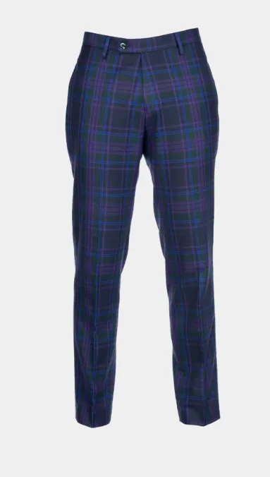 Tartan Trousers in Polyviscose