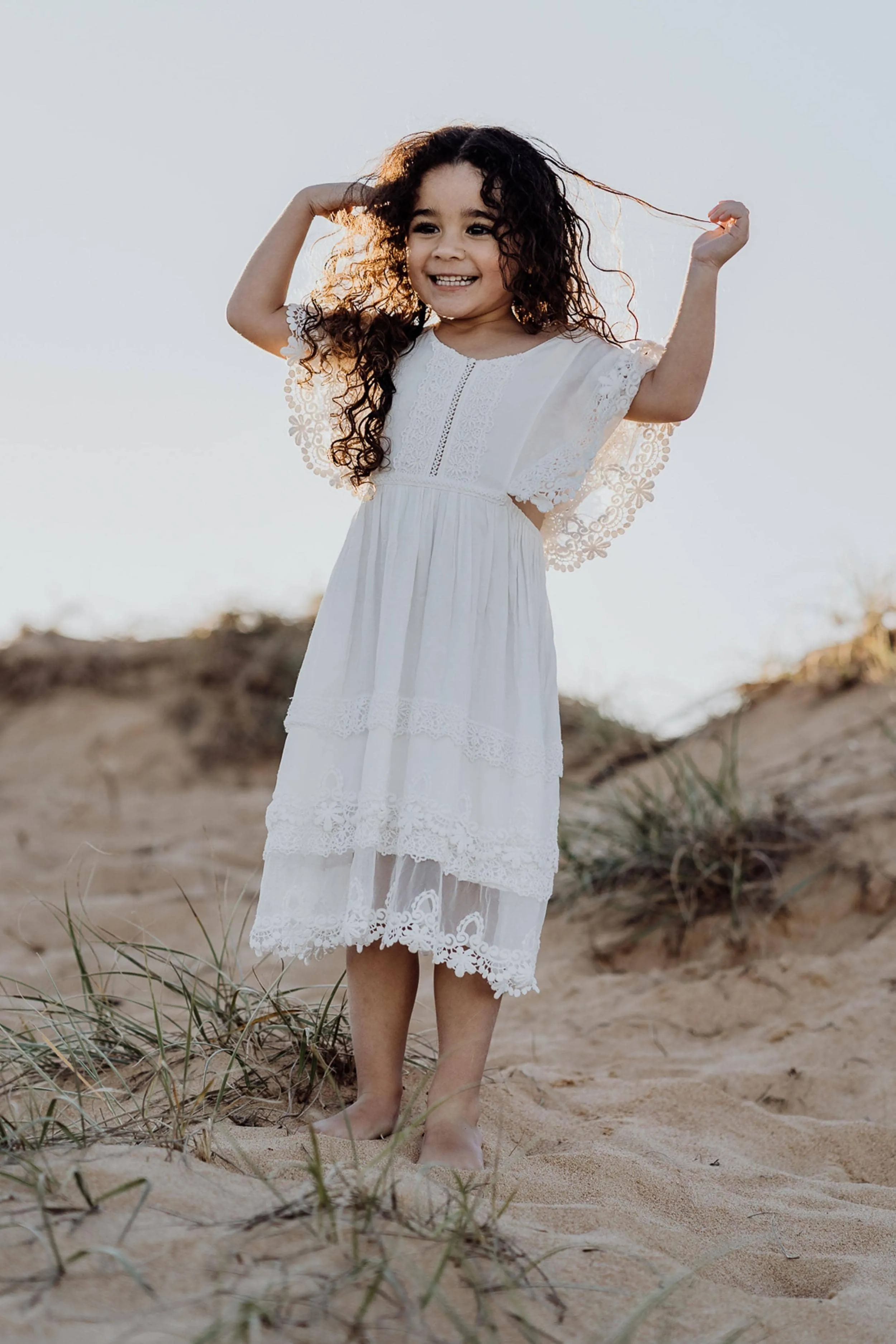 Tea Princess Camille Flower Girl Dress - Holy Communion Dress