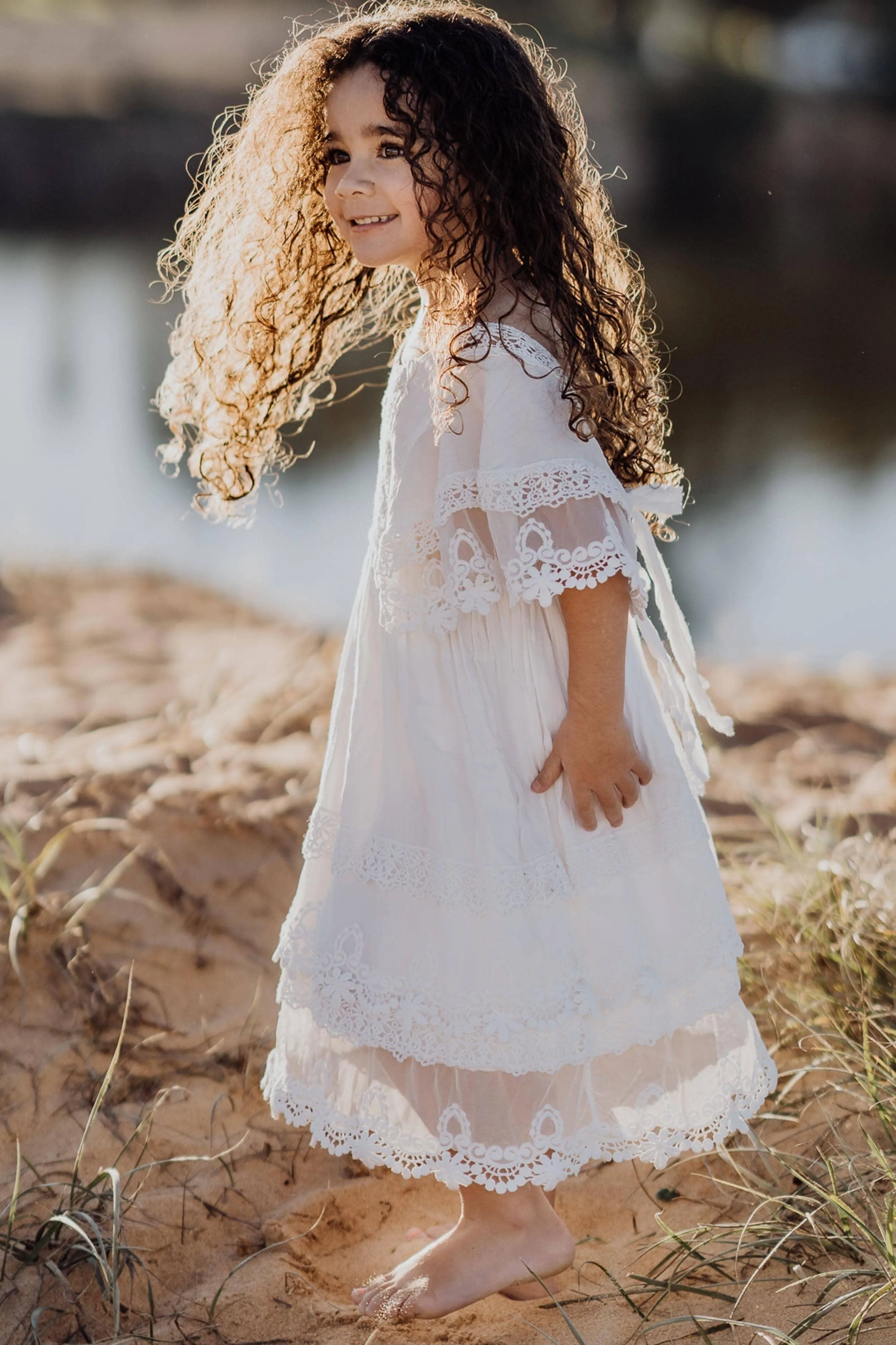 Tea Princess Camille Flower Girl Dress - Holy Communion Dress