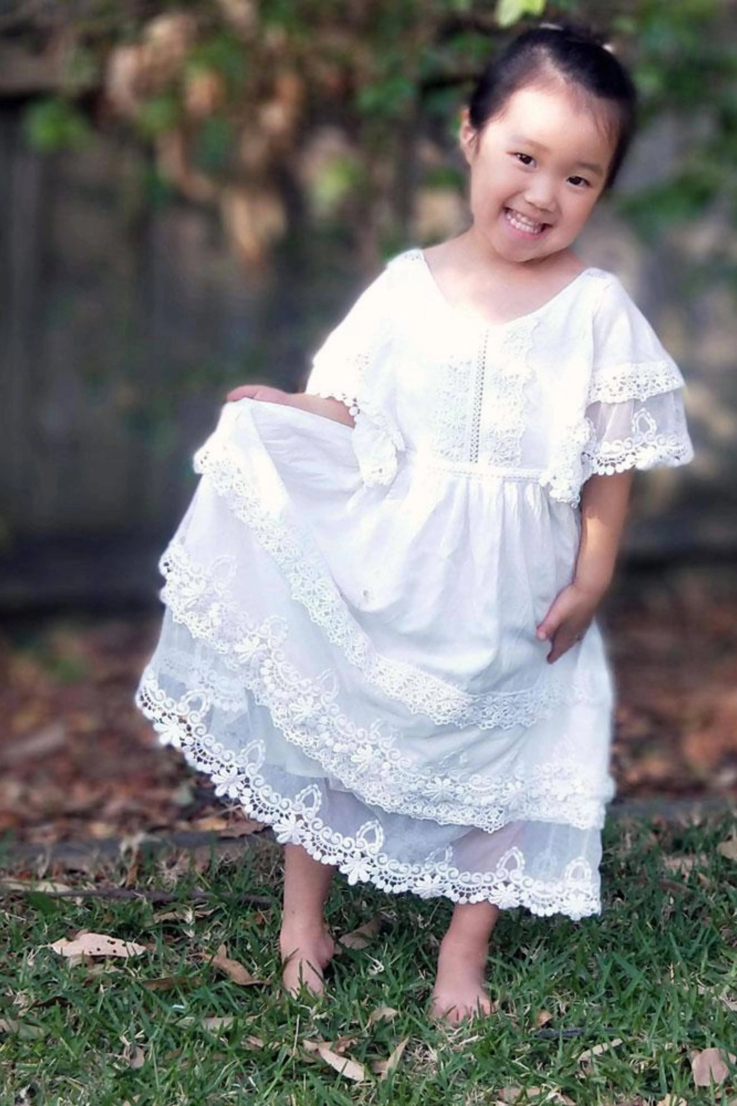 Tea Princess Camille Flower Girl Dress - Holy Communion Dress