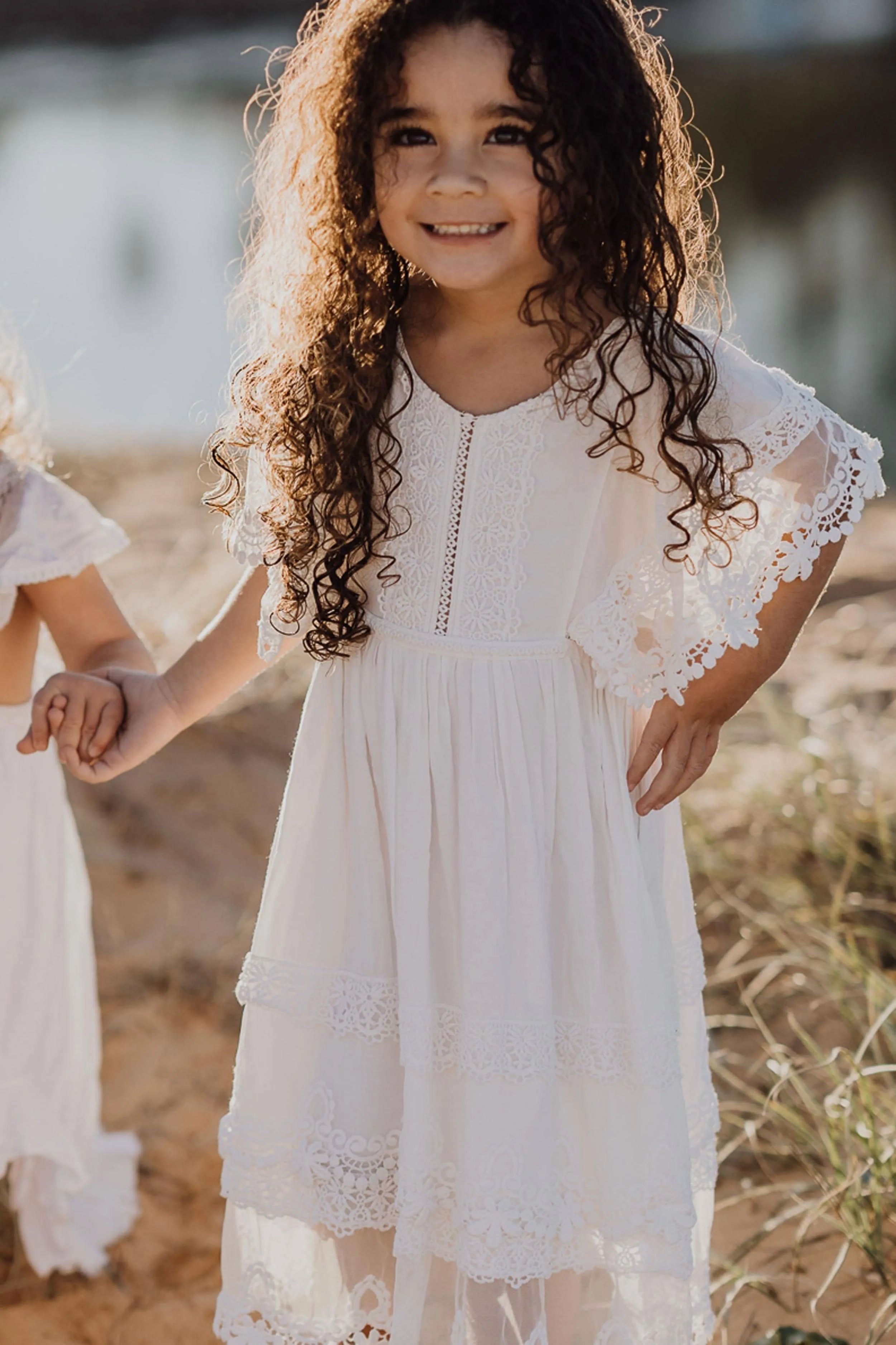 Tea Princess Camille Flower Girl Dress - Holy Communion Dress