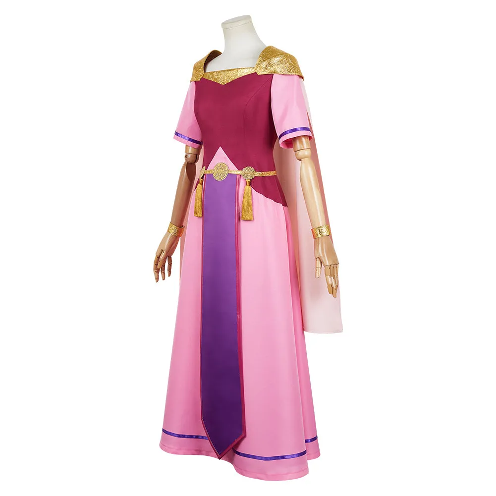 The Legend of Zelda: Echoes of Wisdom 2024 Princess Zelda Women Purple Dress Cosplay Costume