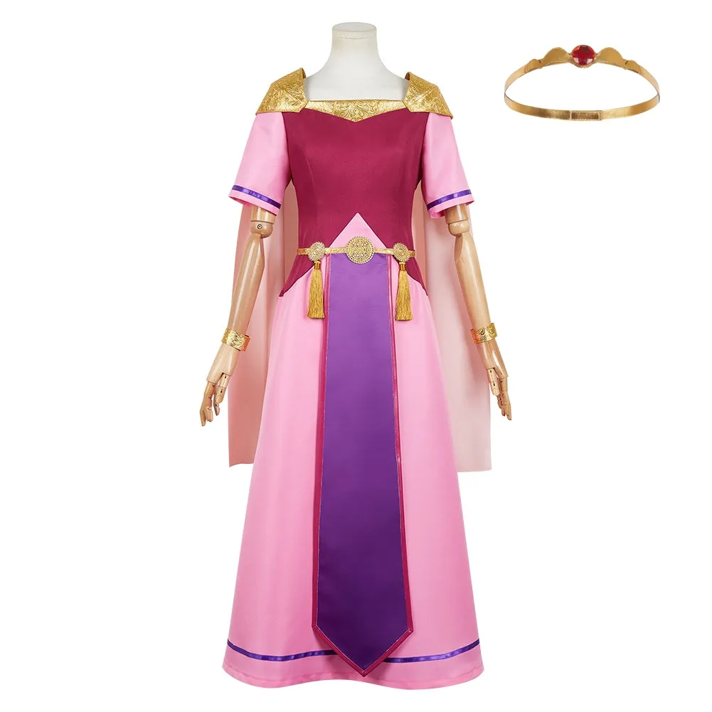 The Legend of Zelda: Echoes of Wisdom 2024 Princess Zelda Women Purple Dress Cosplay Costume