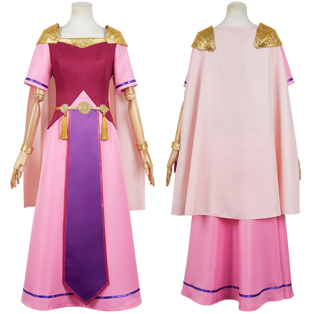 The Legend of Zelda: Echoes of Wisdom 2024 Princess Zelda Women Purple Dress Cosplay Costume