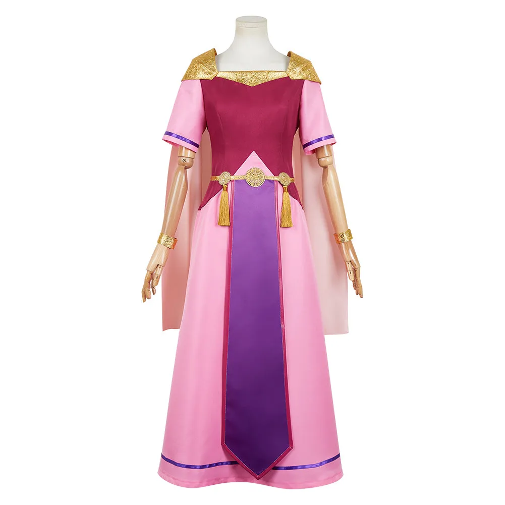 The Legend of Zelda: Echoes of Wisdom 2024 Princess Zelda Women Purple Dress Cosplay Costume