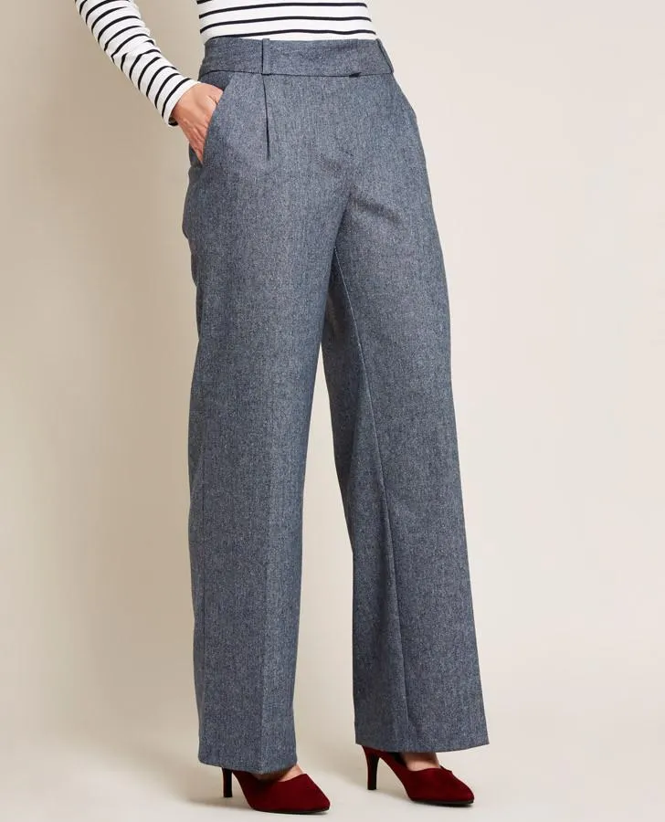 Tweed Wide Leg Trousers