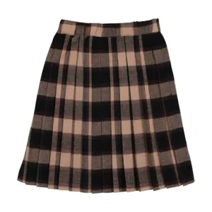 Urbani Navy Plaid Pleated Skirt